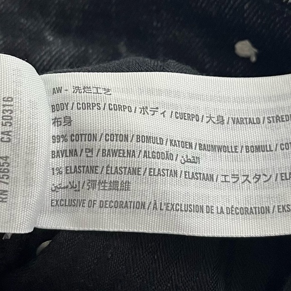Abercrombie & Fitch Curve Love The Ankle Straight High Rise Destroyed Black Jean - Picture 10 of 10